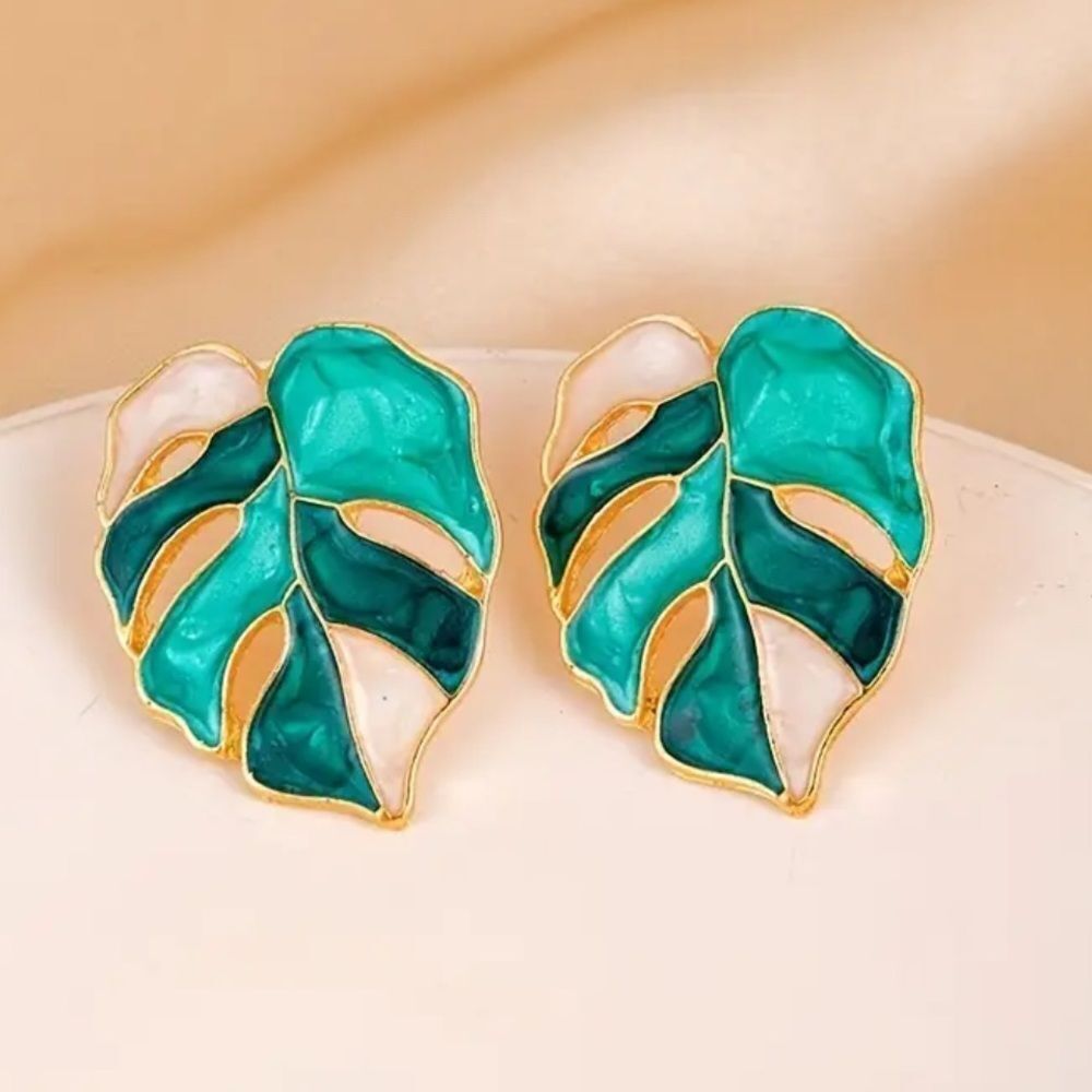 Bohemian leaf earrings M204